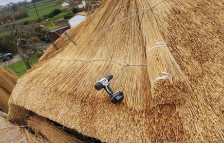 RJ Matravers Thatch being laid