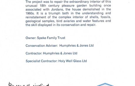 Jordan's Shell Aviary Award for RJ Matravers Master Thatcher