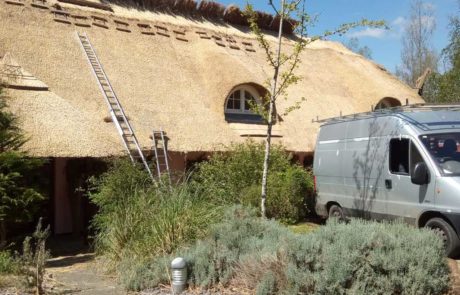 RJ Matravers Traditional Thatch Roof being completed
